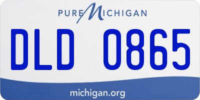 MI license plate DLD0865