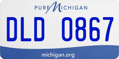 MI license plate DLD0867