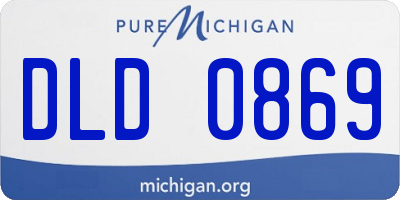 MI license plate DLD0869