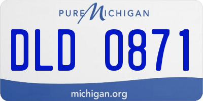 MI license plate DLD0871