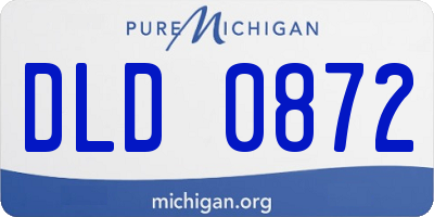 MI license plate DLD0872