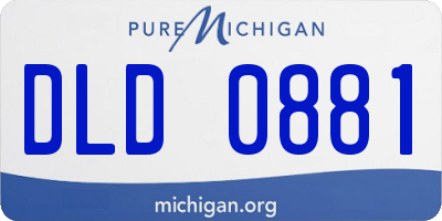 MI license plate DLD0881