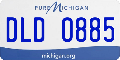 MI license plate DLD0885
