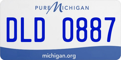 MI license plate DLD0887