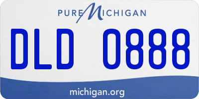 MI license plate DLD0888