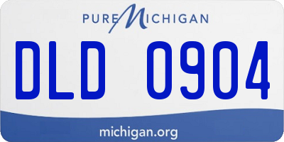 MI license plate DLD0904