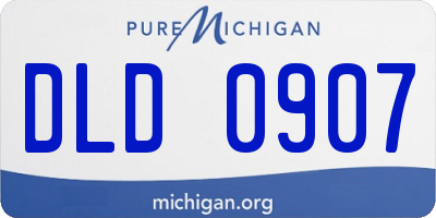 MI license plate DLD0907