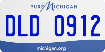 MI license plate DLD0912