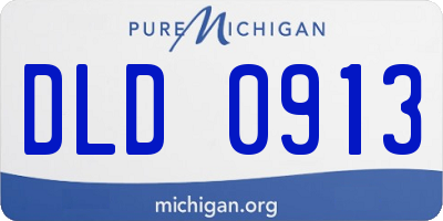 MI license plate DLD0913