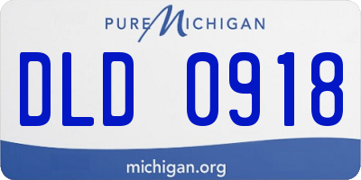 MI license plate DLD0918