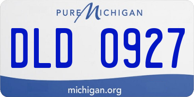 MI license plate DLD0927