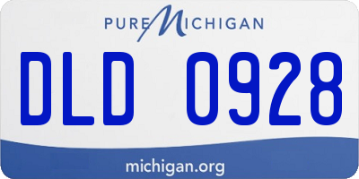 MI license plate DLD0928