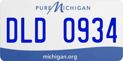 MI license plate DLD0934