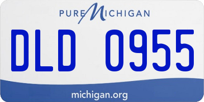 MI license plate DLD0955