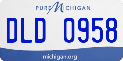 MI license plate DLD0958