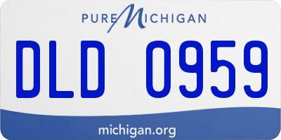 MI license plate DLD0959