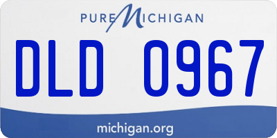 MI license plate DLD0967
