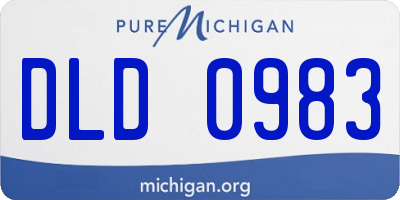 MI license plate DLD0983