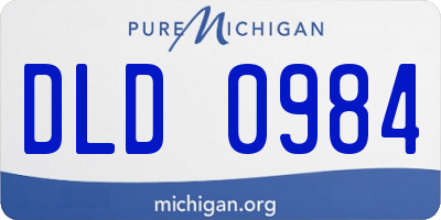 MI license plate DLD0984