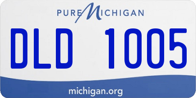 MI license plate DLD1005