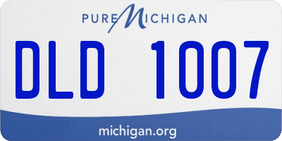 MI license plate DLD1007