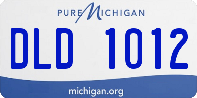 MI license plate DLD1012