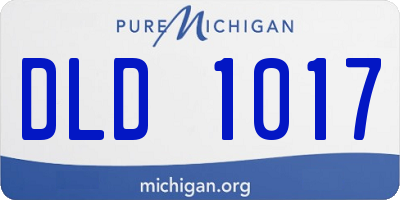 MI license plate DLD1017