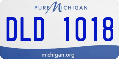 MI license plate DLD1018