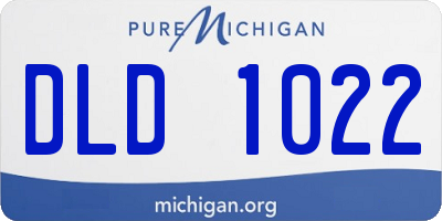 MI license plate DLD1022