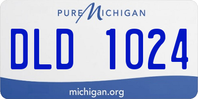 MI license plate DLD1024