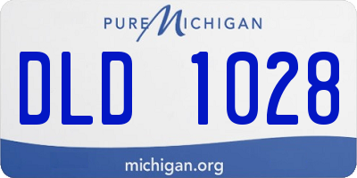 MI license plate DLD1028