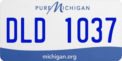MI license plate DLD1037