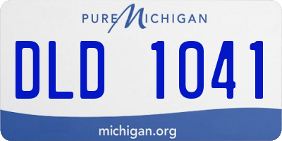 MI license plate DLD1041