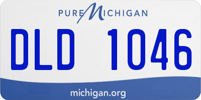 MI license plate DLD1046