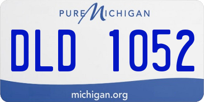 MI license plate DLD1052