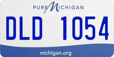 MI license plate DLD1054