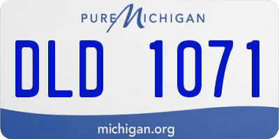 MI license plate DLD1071
