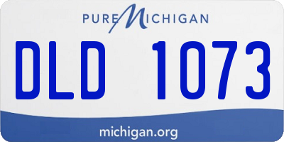 MI license plate DLD1073