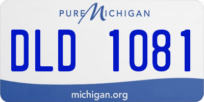 MI license plate DLD1081