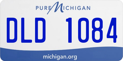 MI license plate DLD1084