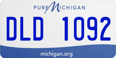 MI license plate DLD1092