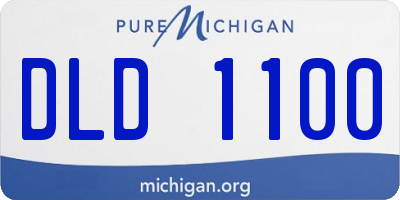 MI license plate DLD1100