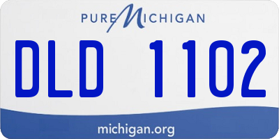 MI license plate DLD1102