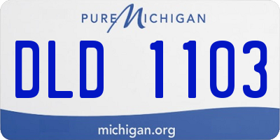 MI license plate DLD1103