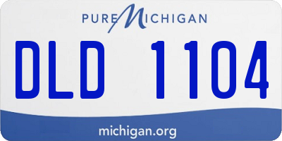 MI license plate DLD1104