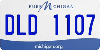 MI license plate DLD1107