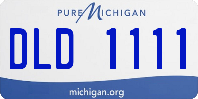 MI license plate DLD1111