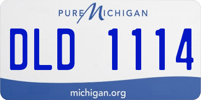 MI license plate DLD1114