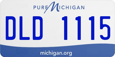MI license plate DLD1115