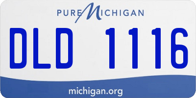 MI license plate DLD1116